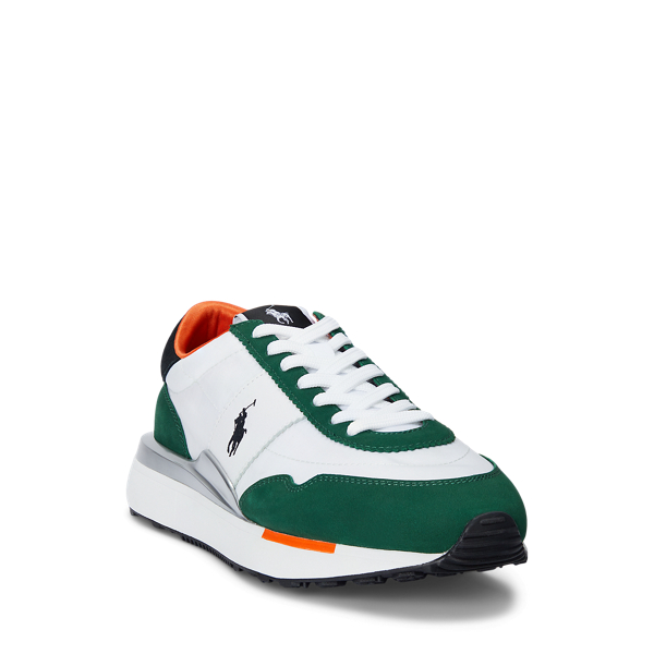 Nubuk-Oxford-Sneaker Train&nbsp;89 Polo Sport in Waldgr&uuml;n/Orange 2