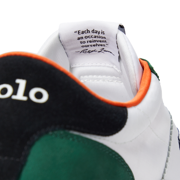 Nubuk-Oxford-Sneaker Train&nbsp;89 Polo Sport in Waldgr&uuml;n/Orange 5