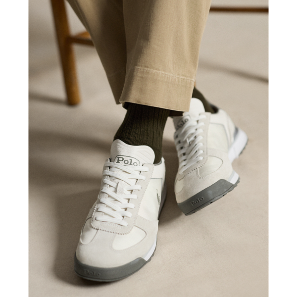 White/Grey/Silver Varick Suede & Oxford Trainer Polo Sport 5