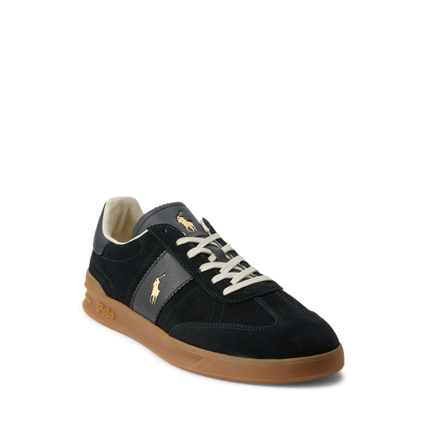 Black Heritage Aera Suede Trainer Polo Sport 2