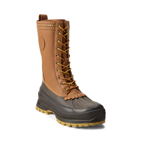 Мужские ботинки Ralph Lauren Logan Leather Duck, цвет: Рыжевато-коричневый / Коричневый