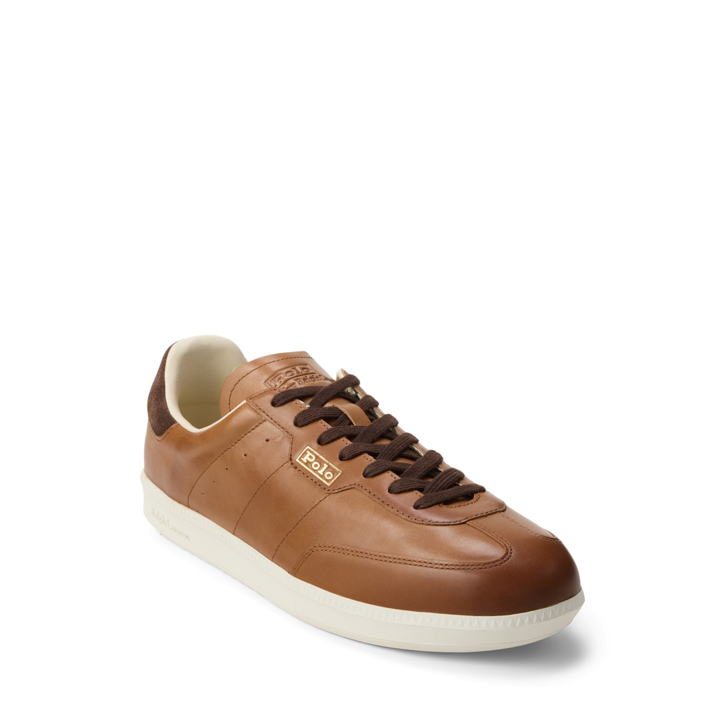 Мужские кроссовки Ralph Lauren Field Court 200 Leather, цвет: Рыжевато-коричневый — фото 1