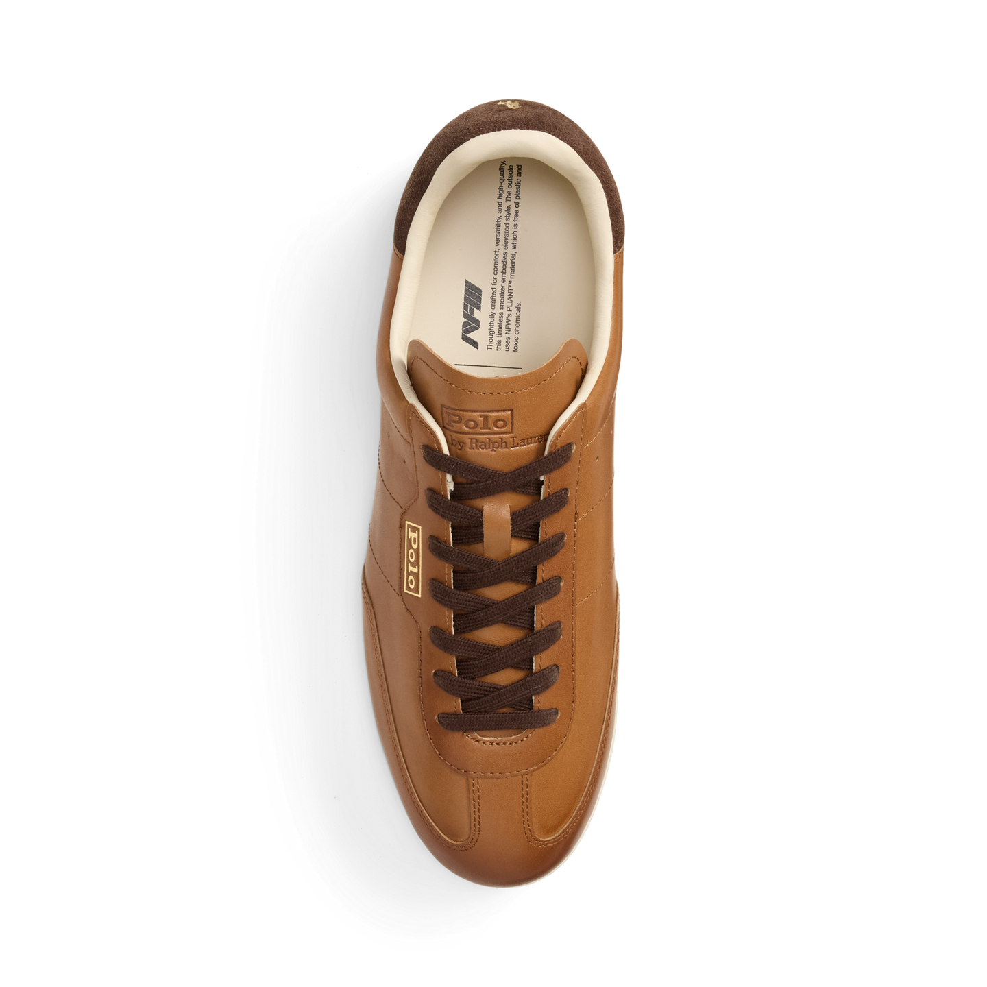 Мужские кроссовки Ralph Lauren Field Court 200 Leather, цвет: Рыжевато-коричневый — фото 3
