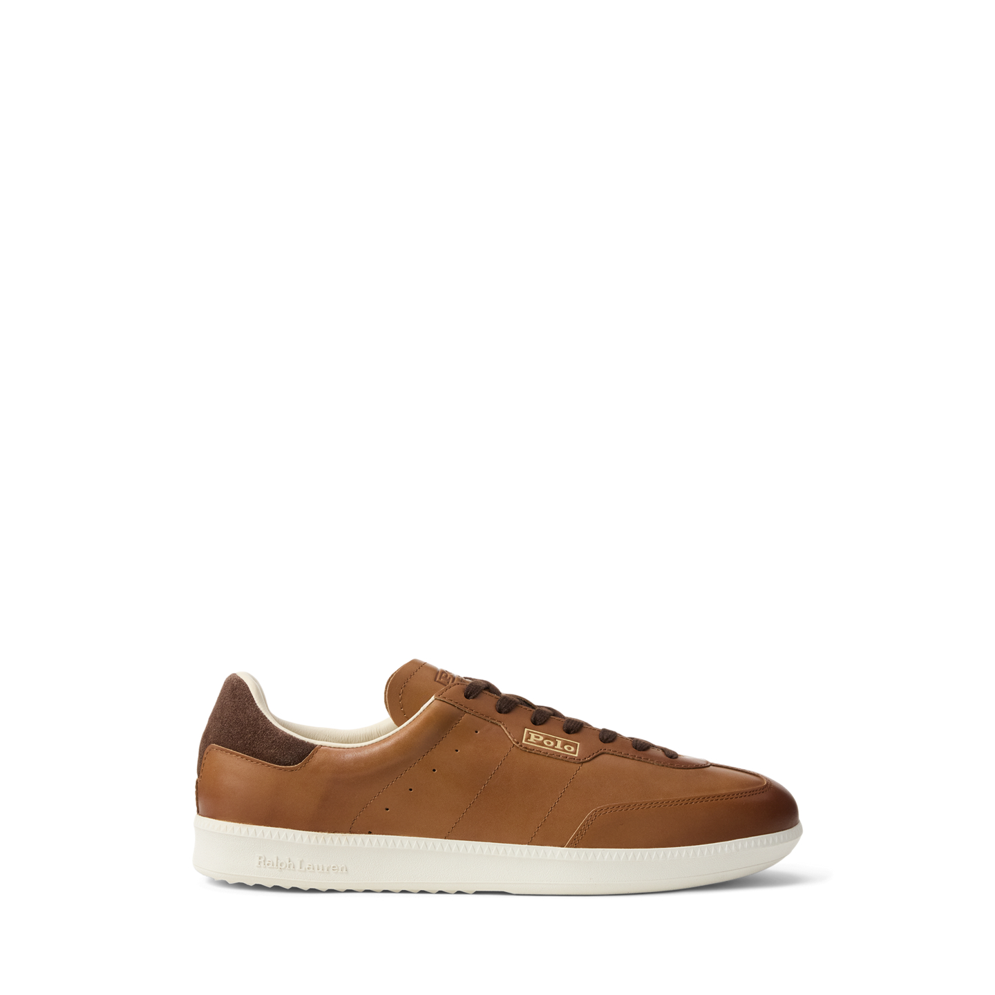 Мужские кроссовки Ralph Lauren Field Court 200 Leather, цвет: Рыжевато-коричневый — фото 4