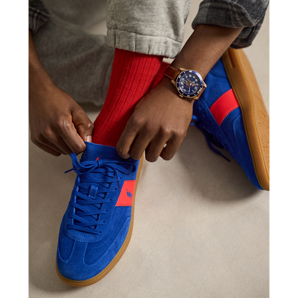 Royal/Bright Red Bedford Suede Trainer Polo Ralph Lauren 5