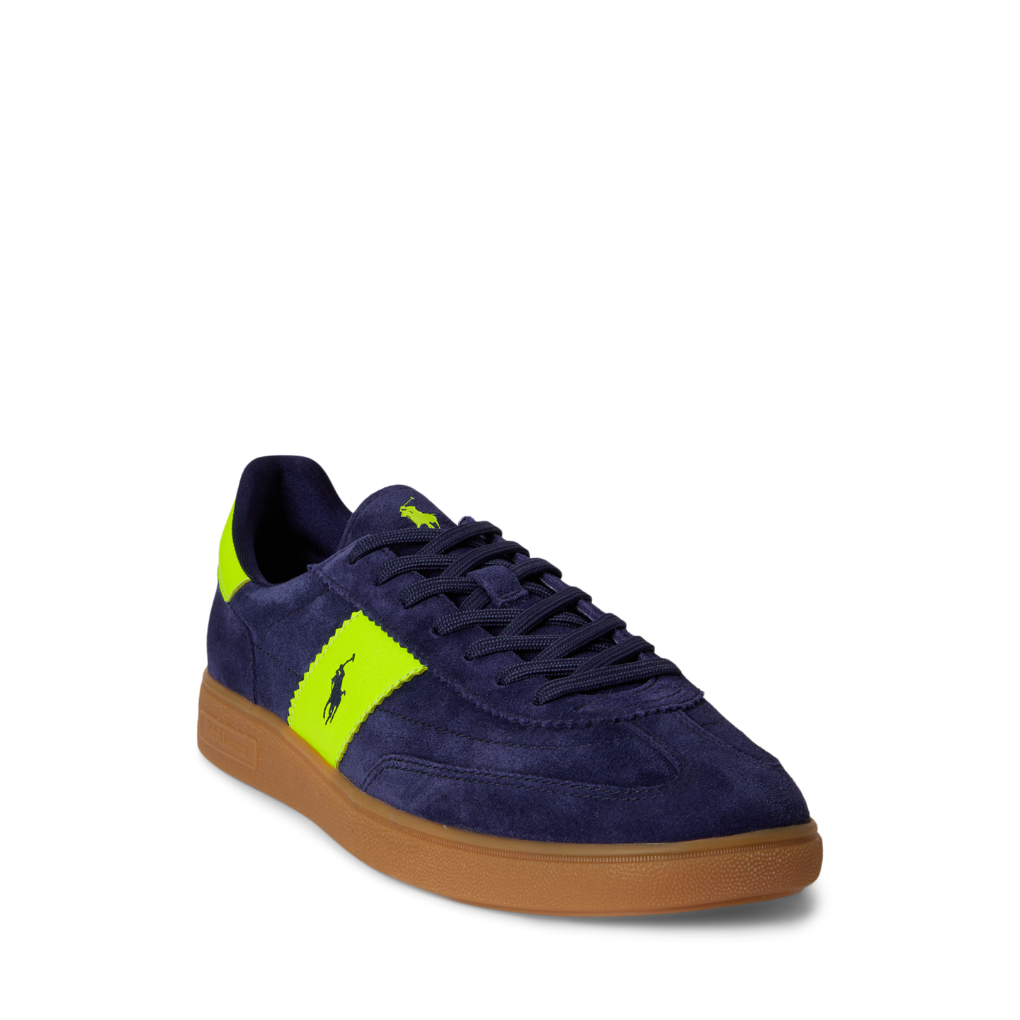 Мужские кроссовки Ralph Lauren Bedford Suede, цвет: Тёмно-синий / Жёлтый — фото 1