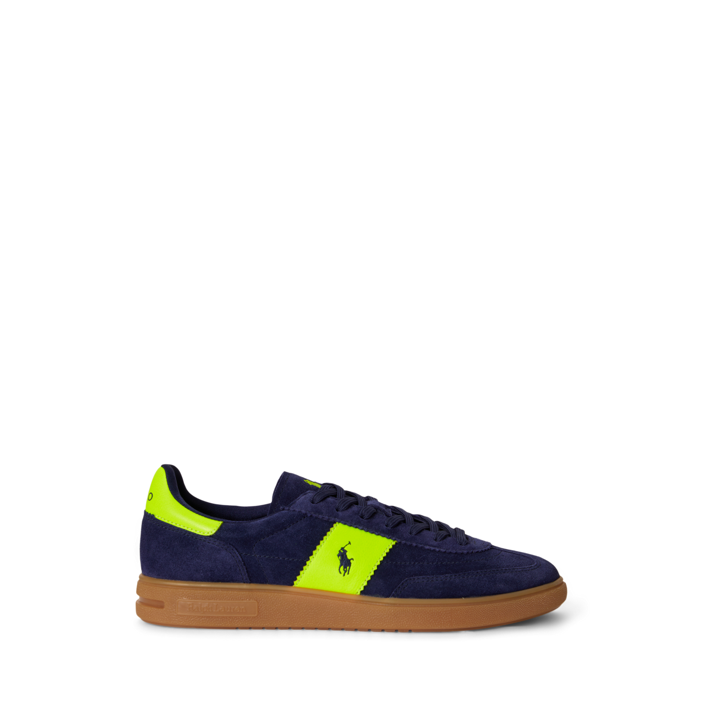Мужские кроссовки Ralph Lauren Bedford Suede, цвет: Тёмно-синий / Жёлтый — фото 4