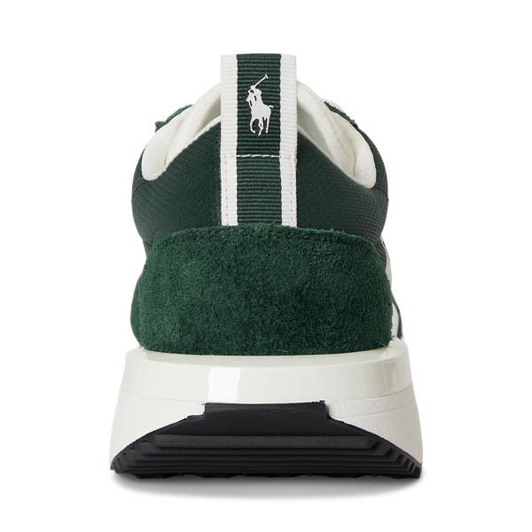 Wildleder-Oxford-Sneaker Train 89 Polo Ralph Lauren in Wald/Deckbeizen-Wei&szlig; 3