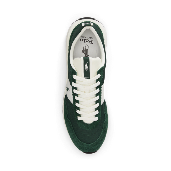 Wildleder-Oxford-Sneaker Train 89 Polo Ralph Lauren in Wald/Deckbeizen-Wei&szlig; 4