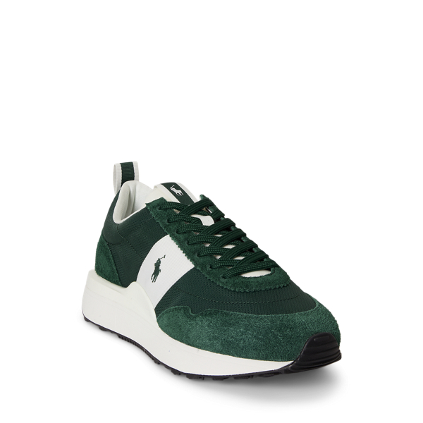 Wildleder-Oxford-Sneaker Train 89 Polo Ralph Lauren in Wald/Deckbeizen-Wei&szlig; 5