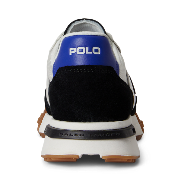 Sneaker Eldridge mit Wildlederbahnen Polo Sport in Deckb.-Wei&szlig;/Schw./Royal 3