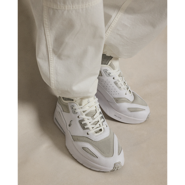 Strick-Sneaker Boerum mit Lederbahnen Polo Ralph Lauren in Wei&szlig;/Grau-Violett 5