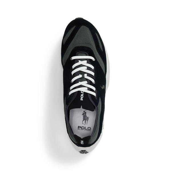 Strick-Sneaker Boerum mit Wildleder Polo Ralph Lauren in Schwarz/Anthrazitgrau 4