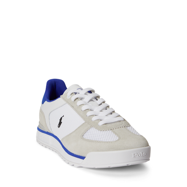 White/Royal Varick Suede & Mesh Trainer Polo Sport 2