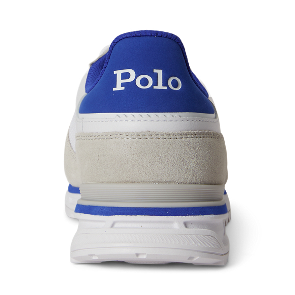 White/Royal Varick Suede & Mesh Trainer Polo Sport 3