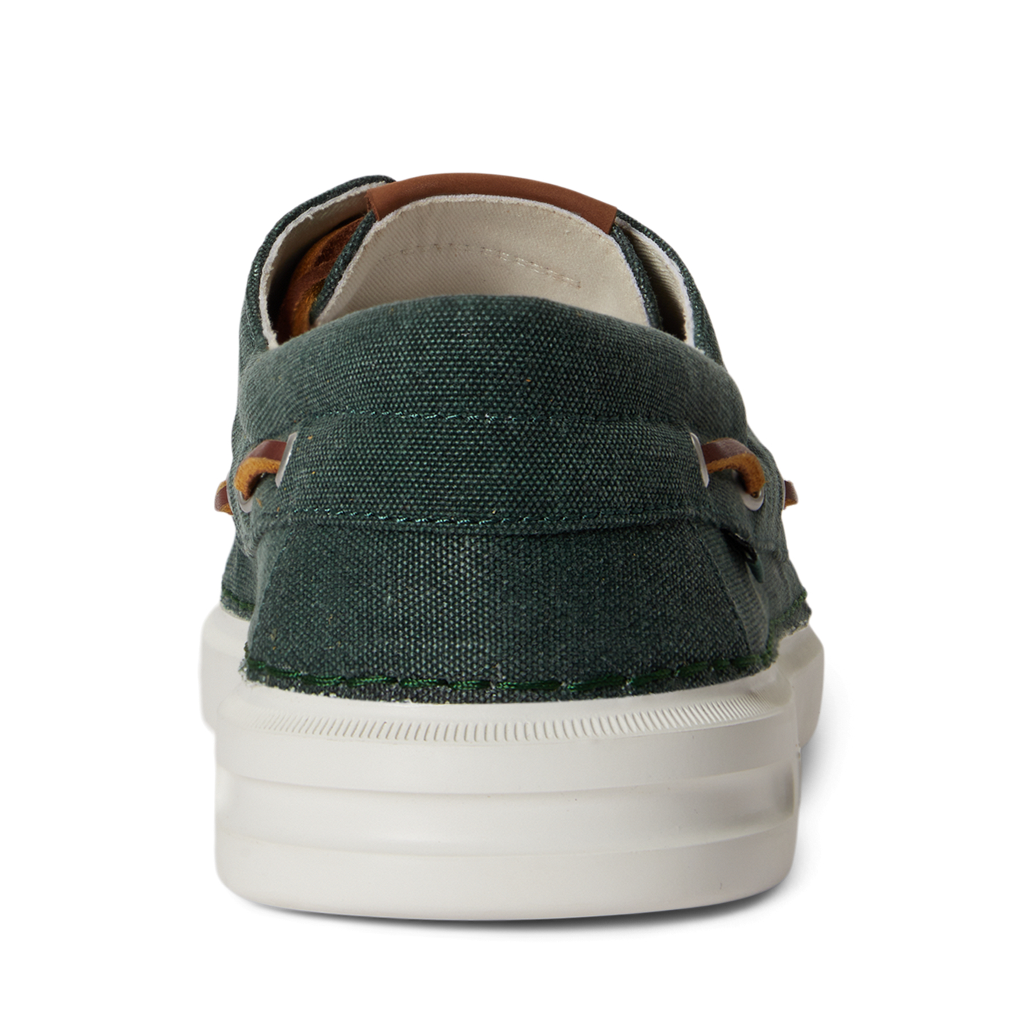 Мужские туфли Ralph Lauren RLite Mariner Canvas Boat, цвет: Тёмно-зелёный — фото 2