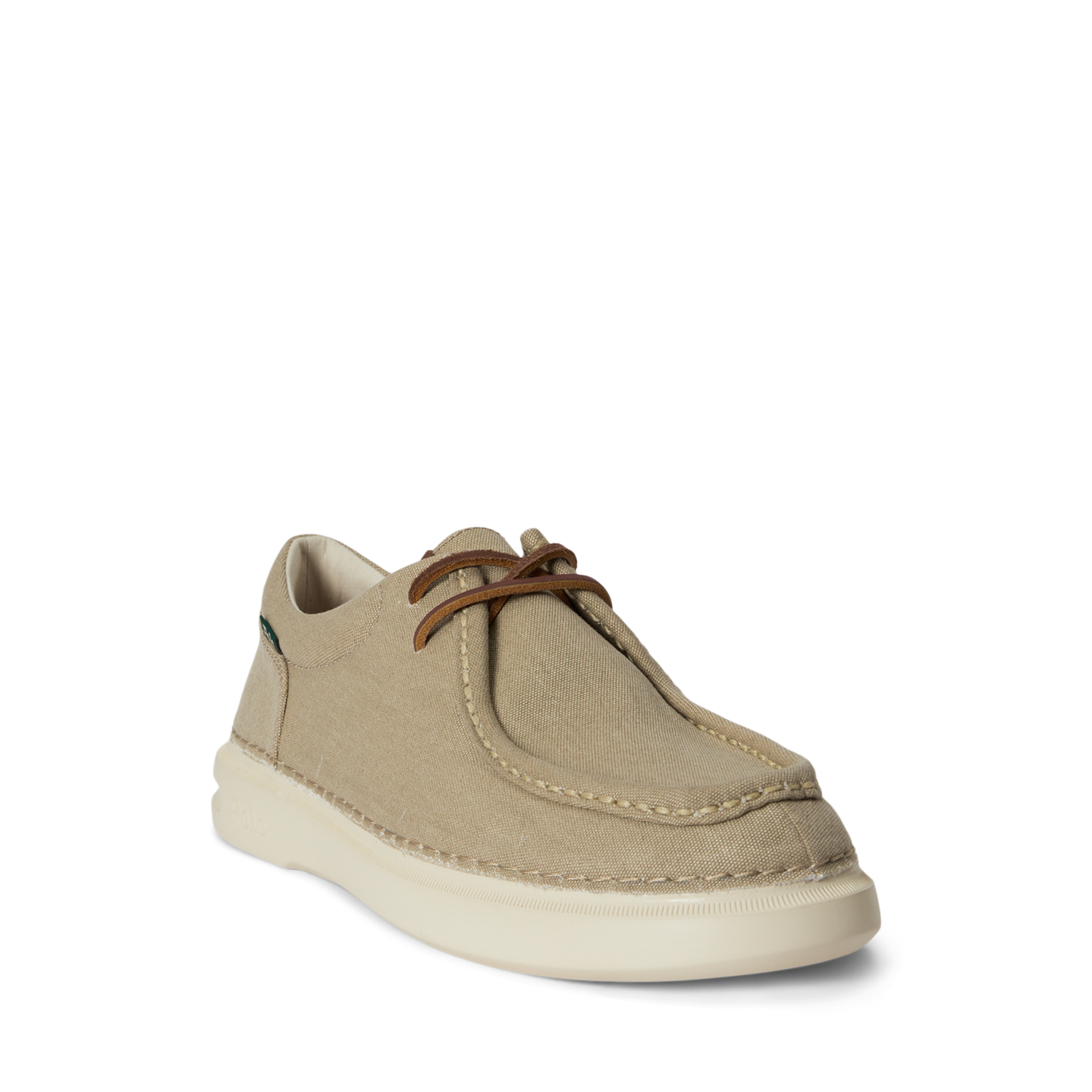 Мужские туфли Ralph Lauren RLite Washed Canvas Moc-Toe, цвет: Хаки — фото 1
