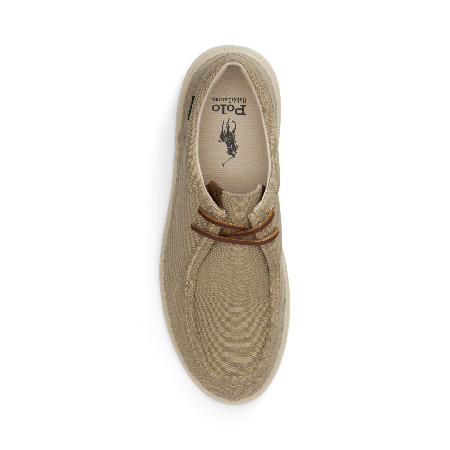 Мужские туфли Ralph Lauren RLite Washed Canvas Moc-Toe, цвет: Хаки — фото 3