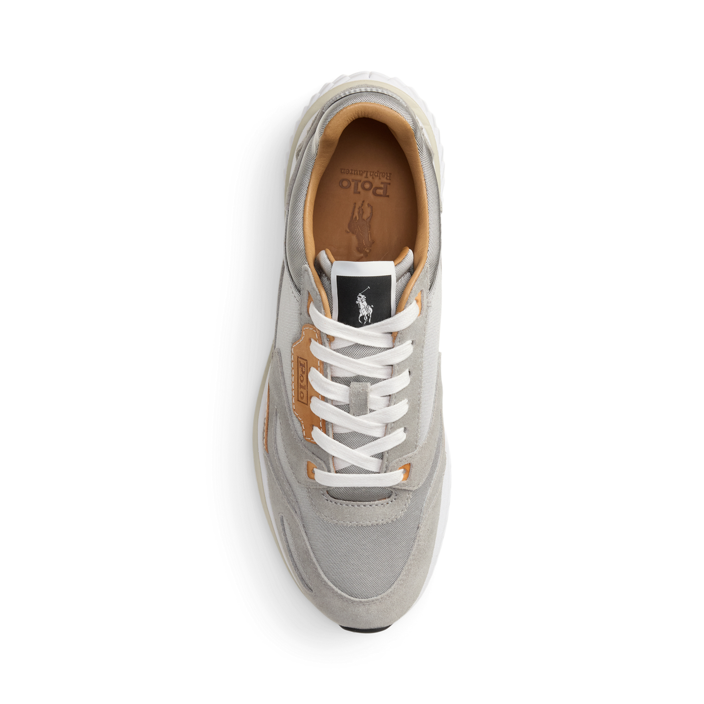 Мужские кроссовки Ralph Lauren Modern Trainer 200 Suede-Paneled, цвет: Серый — фото 3