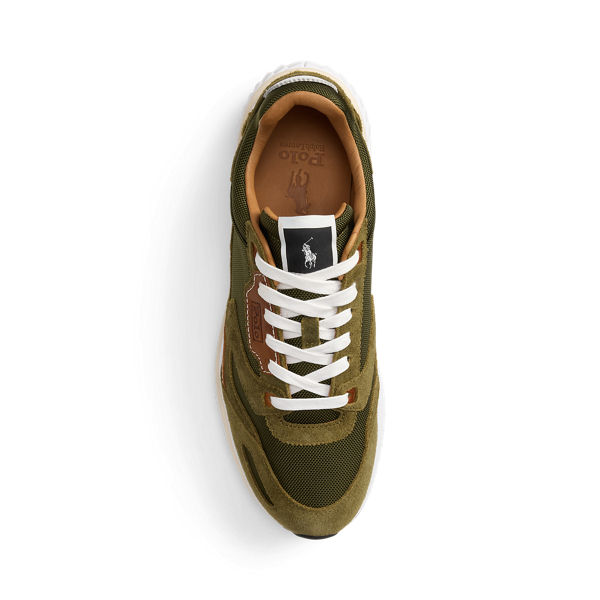 Baskets Modern Trainer&nbsp;200 en daim Polo Ralph Lauren en Vert olive 4