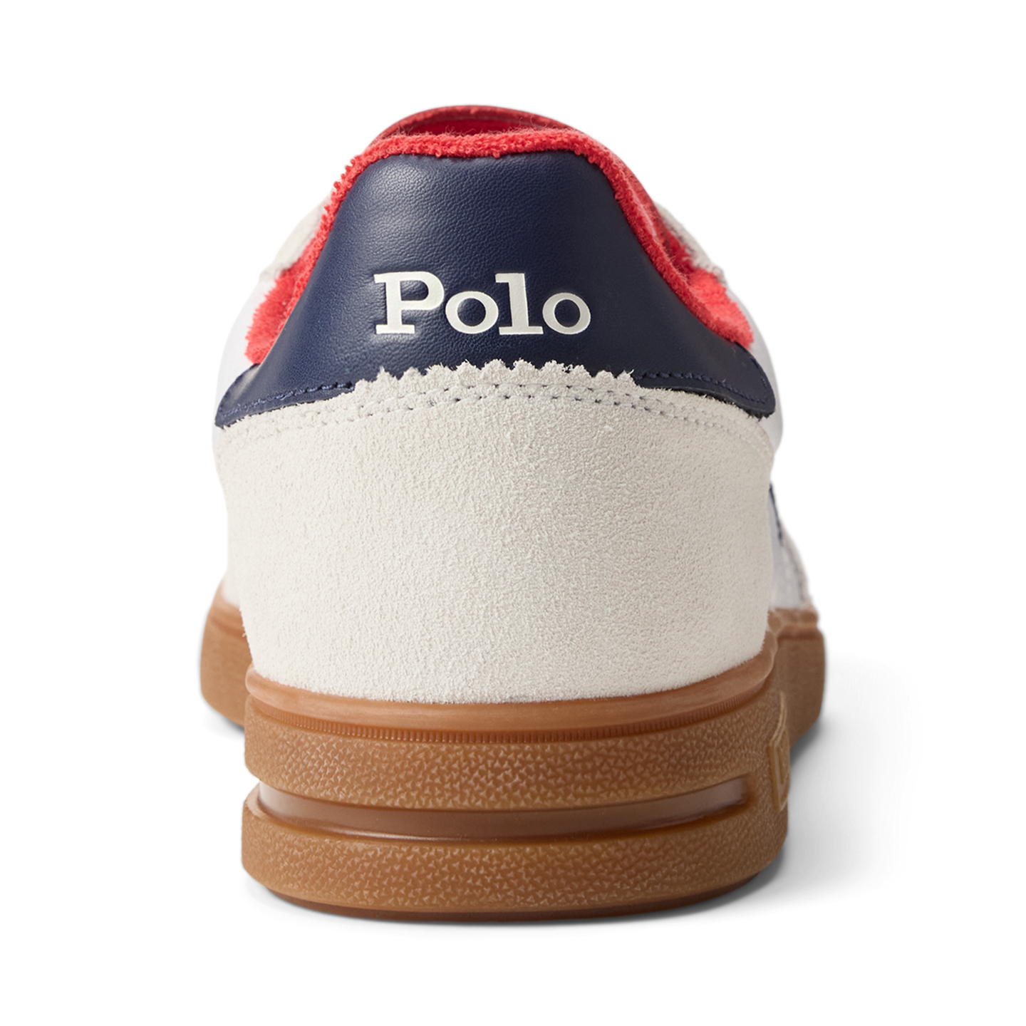 Мужские кроссовки Ralph Lauren Bedford Leather-Suede, цвет: Белый / Тёмно-синий — фото 2