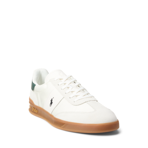 Wildleder-Sneaker Heritage Aera Polo Sport in Bianco/College Green 2