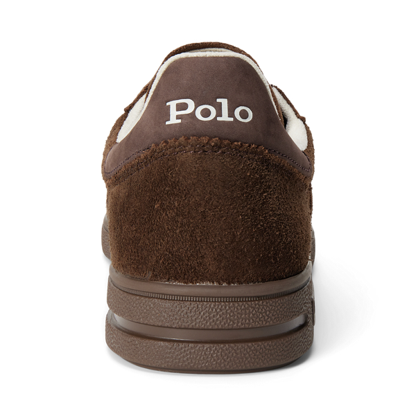 Chocolate Brown/dark Brow Bedford Suede Trainer Polo Sport 3