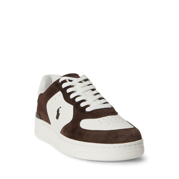Baskets Masters Court en daim et cuir Polo Sport en Blanc mous./Chocolat noir 2