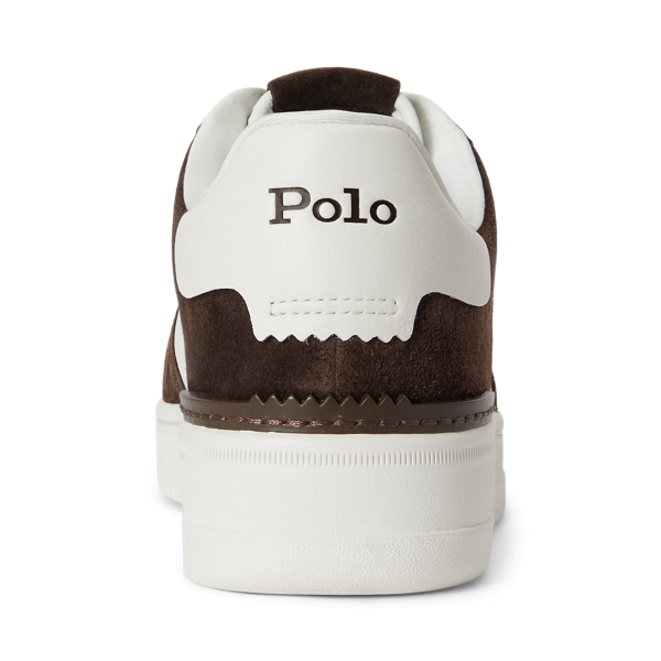 Baskets Masters Court en daim et cuir Polo Sport en Blanc mous./Chocolat noir 3