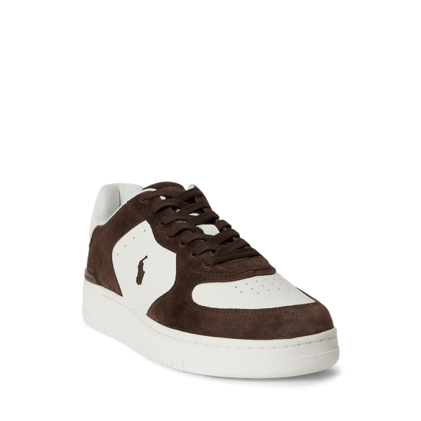 Baskets Masters Court en daim et cuir Polo Sport en Blanc mous./Chocolat noir 6