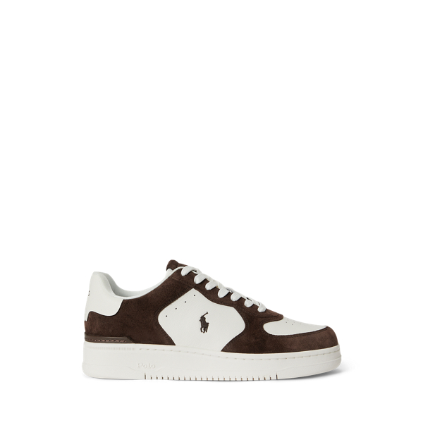 Baskets Masters Court en daim et cuir Polo Sport en Blanc mous./Chocolat noir 1