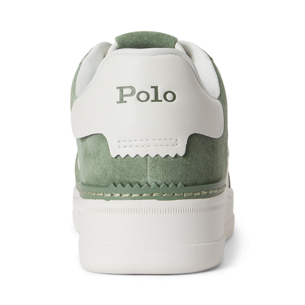 Deckwash White/cargo Gree Masters Court Leather-Suede Trainer Polo Sport 3