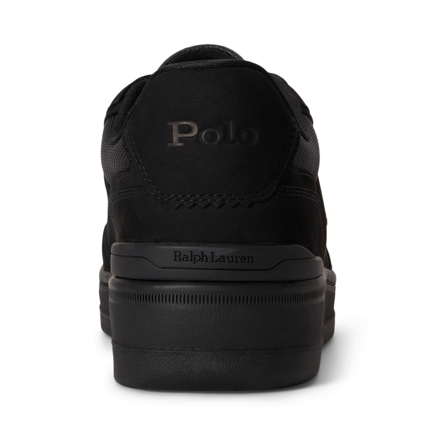 Мужские кроссовки Ralph Lauren Open Masters Nubuck-Paneled, цвет: Чёрный — фото 2