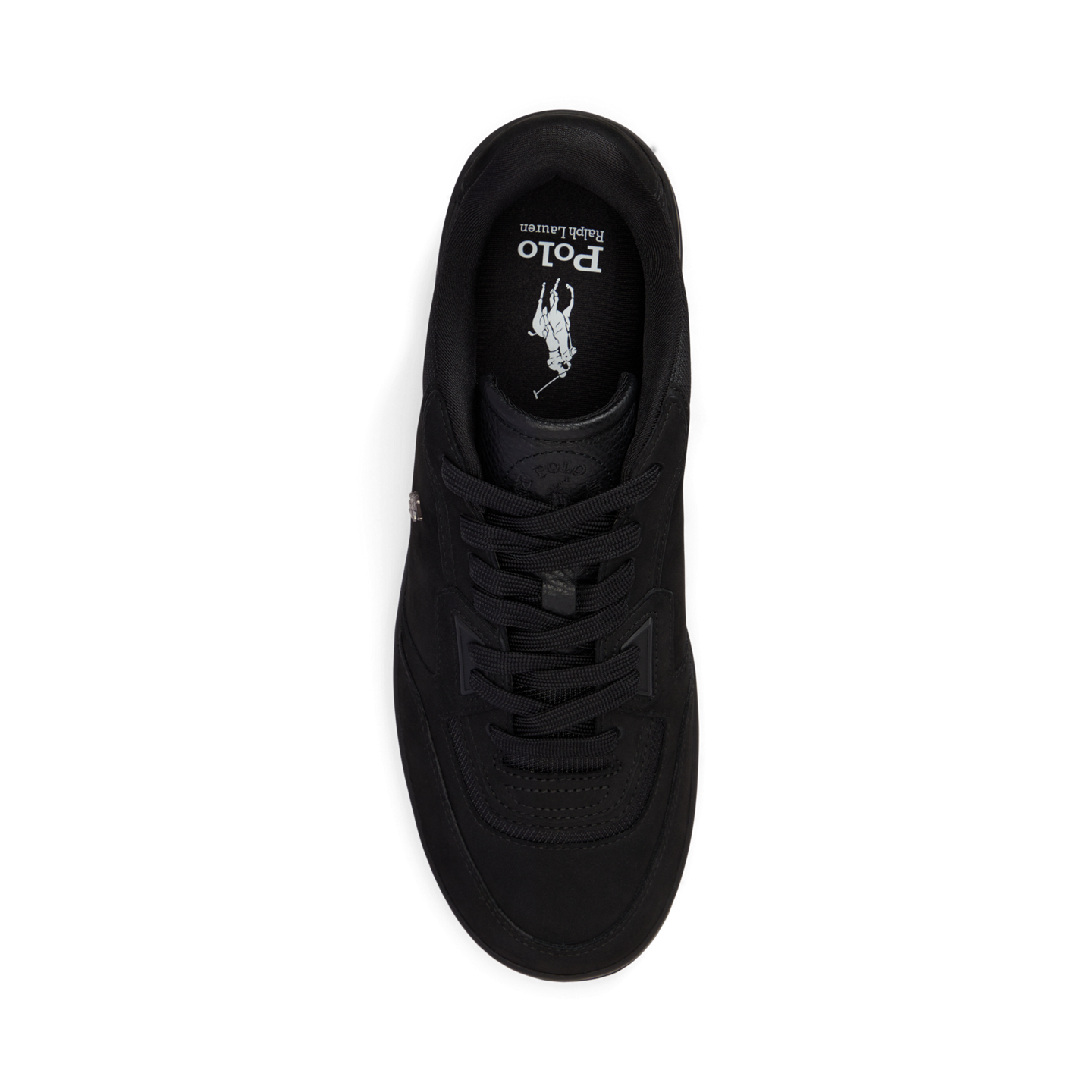 Мужские кроссовки Ralph Lauren Open Masters Nubuck-Paneled, цвет: Чёрный — фото 3