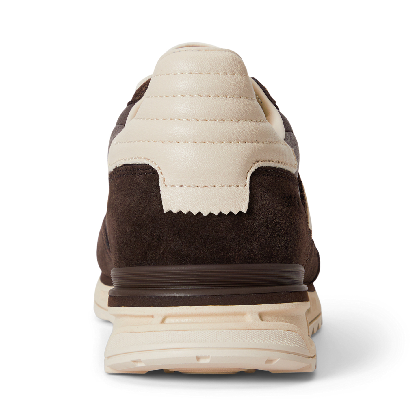 Мужские кроссовки Ralph Lauren Varick Leather-Suede, цвет: Тёмный шоколадный / Экрю — фото 2