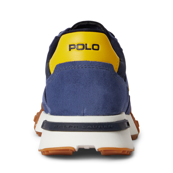 Hunter Nvy/lt Nvy/athleti Eldridge Suede-Paneled Sneaker Polo Ralph Lauren 3