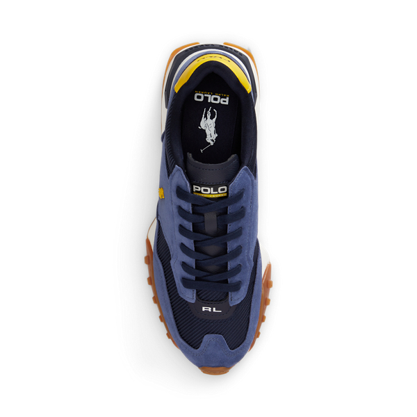 Hunter Nvy/lt Nvy/athleti Eldridge Suede-Paneled Sneaker Polo Ralph Lauren 4