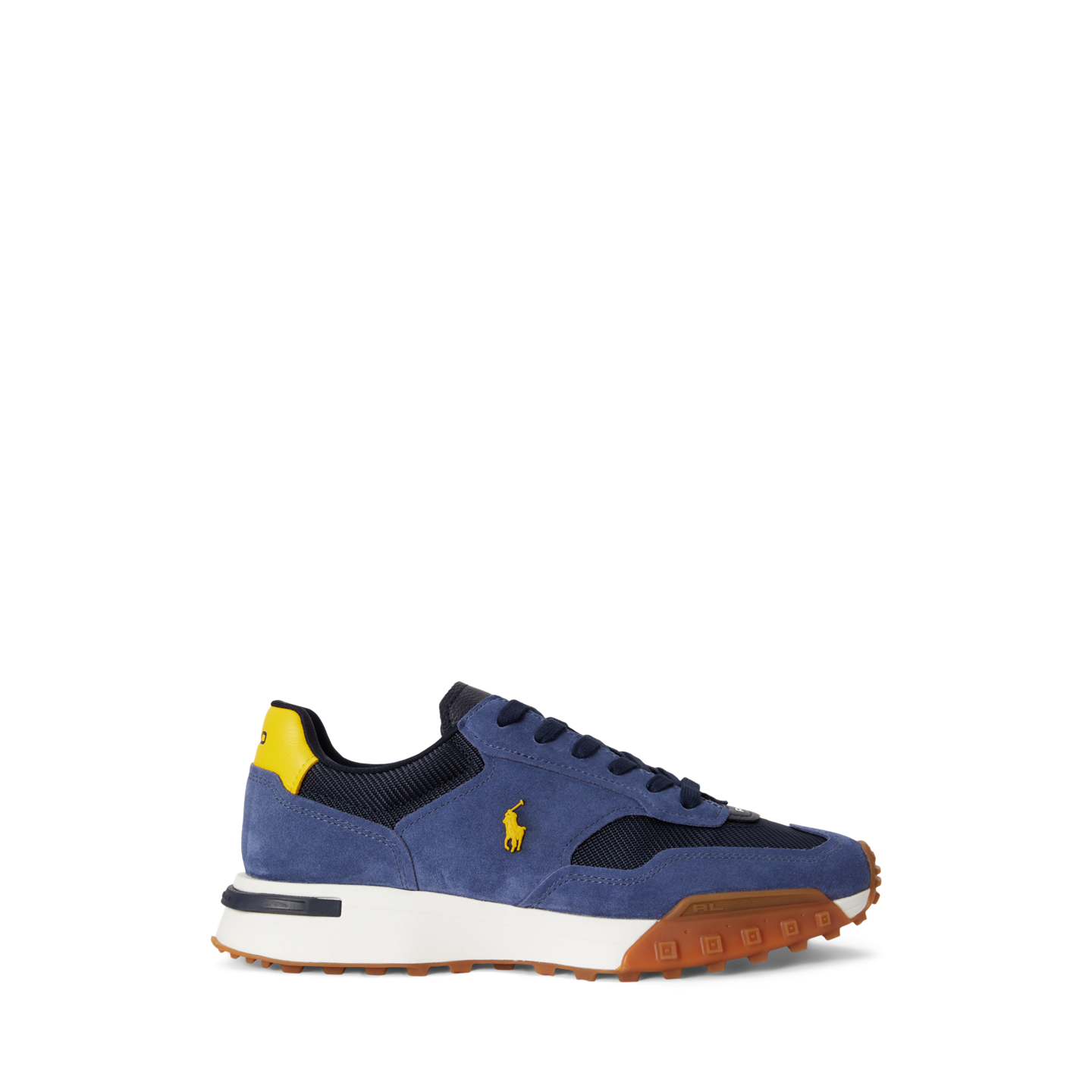 Мужские кроссовки Ralph Lauren Eldridge Suede-Paneled, цвет: Тёмно-зелёный — фото 4
