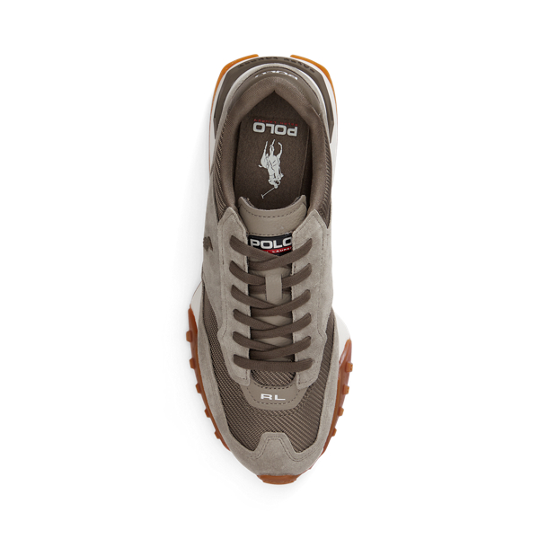 Earth Grey/Bungee Cord Eldridge Suede-Panelled Trainer Polo Ralph Lauren 4