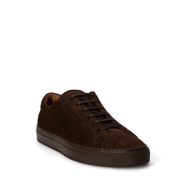 Dark Chocolate Jermain Calf-Suede Sneaker Polo Ralph Lauren 2