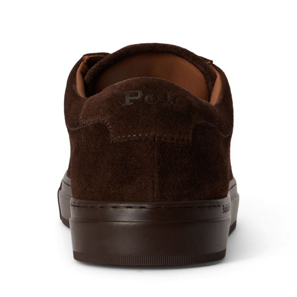 Dark Chocolate Jermain Calf-Suede Sneaker Polo Ralph Lauren 3