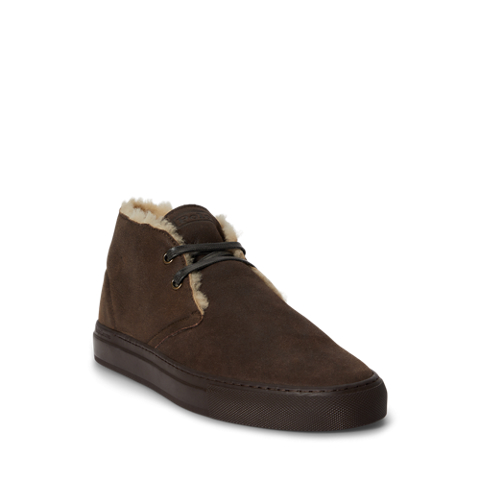 Мужские кроссовки Ralph Lauren Jermain Shearling Chukka, цвет: Тёмный шоколадный