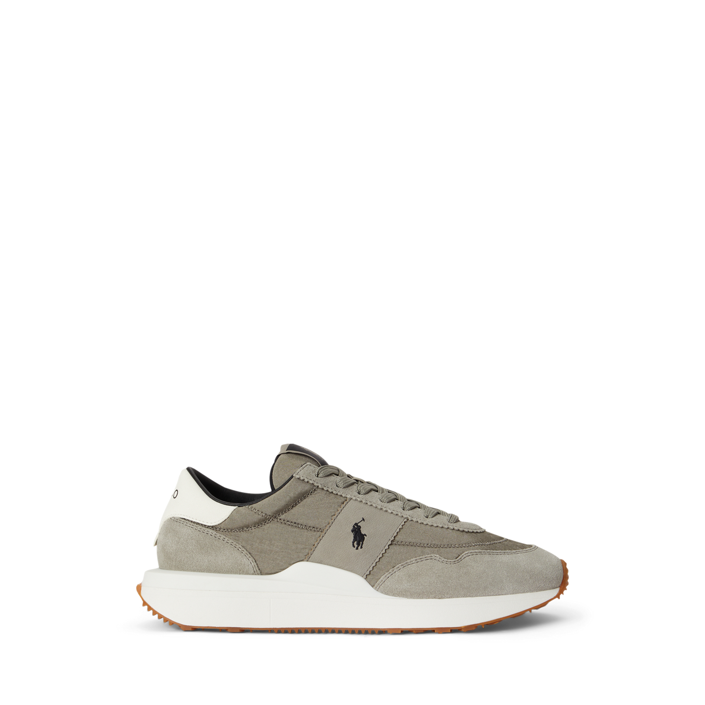 Мужские кроссовки Ralph Lauren Train 89 Suede-Paneled, цвет: Земляной серый — фото 5