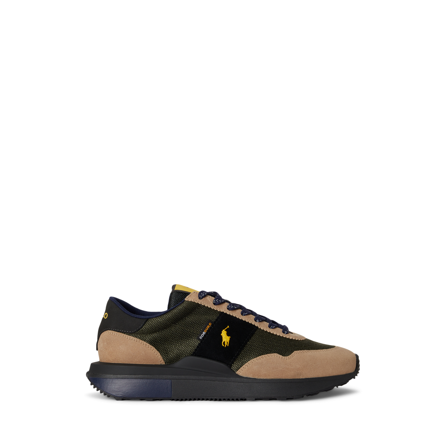Мужские кроссовки Ralph Lauren Train 89 Suede-Paneled, цвет: Оливковый разноцветный — фото 5