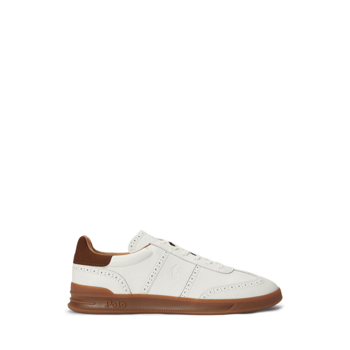 Мужские кроссовки Polo Ralph Lauren Heritage Aera Leather Brogue, цвет: Белый — фото 4