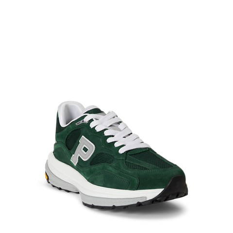Мужские кроссовки Ralph Lauren Modern Trainer 200 Suede-Paneled, цвет: Зелёный