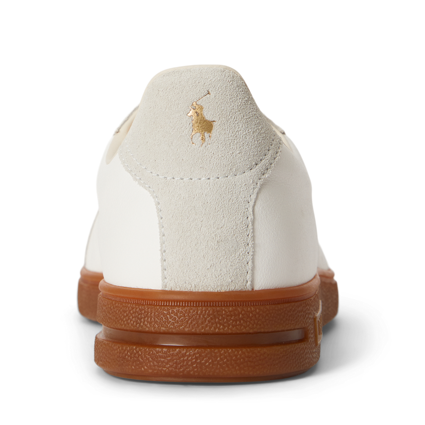 Мужские кроссовки Ralph Lauren Bedford Dress Leather-Suede, цвет: Белый / Серый — фото 2