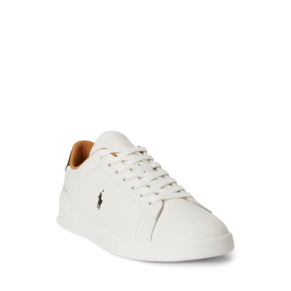 Deckwash White/Olive Heritage Court II Leather Trainer Polo Sport 2