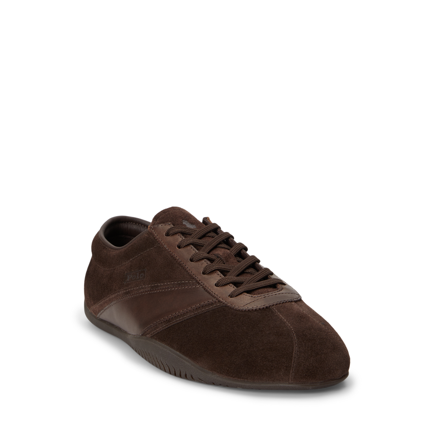 Мужские кроссовки Ralph Lauren RL Racer Vector Suede, цвет: Тёмный шоколадный — фото 1