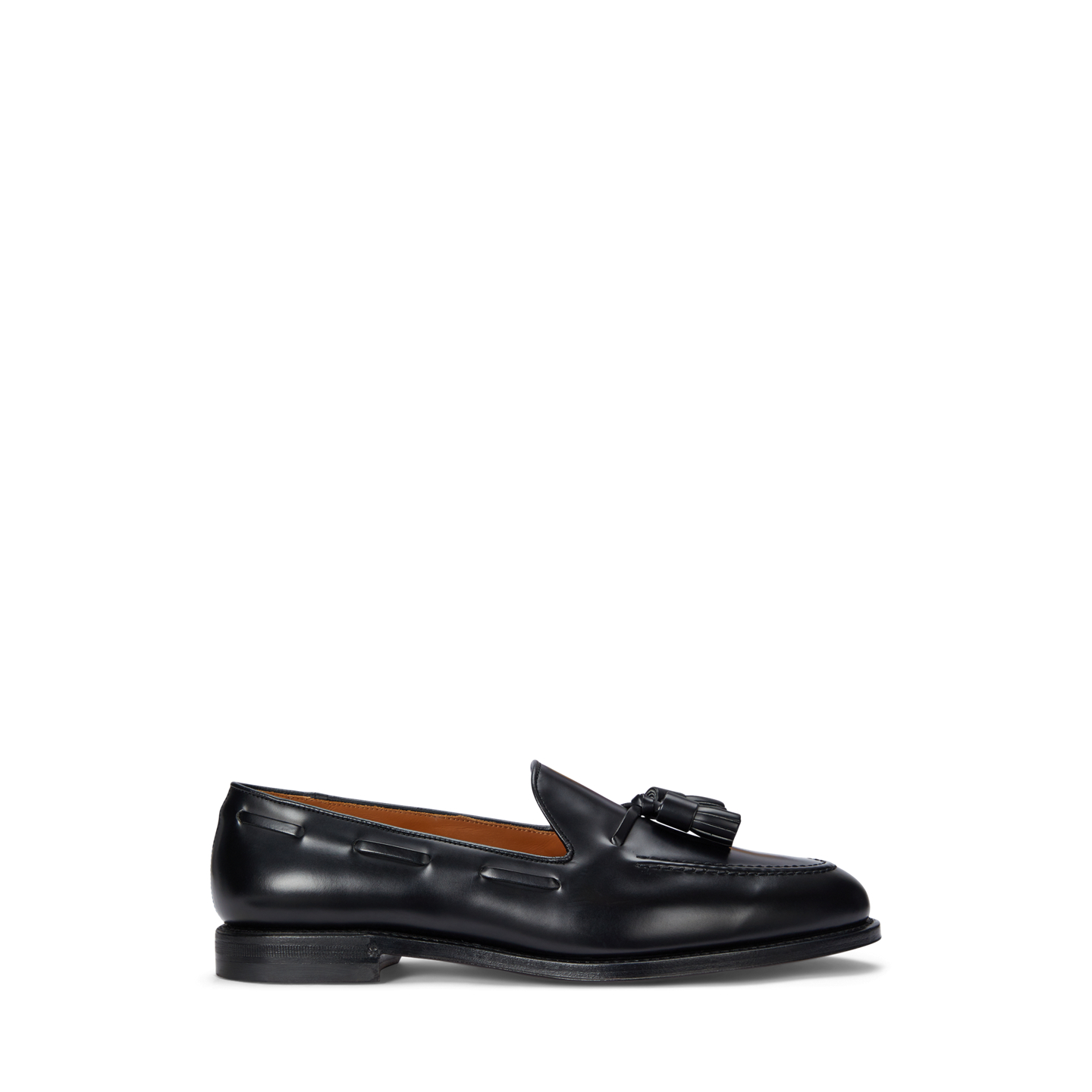 Мужские туфли Ralph Lauren Maestra Tassel Calfskin Loafer, цвет: Чёрный — фото 4